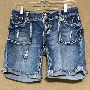 Maurice’s Stylish Blue Denim Women's Shorts Size 3/4